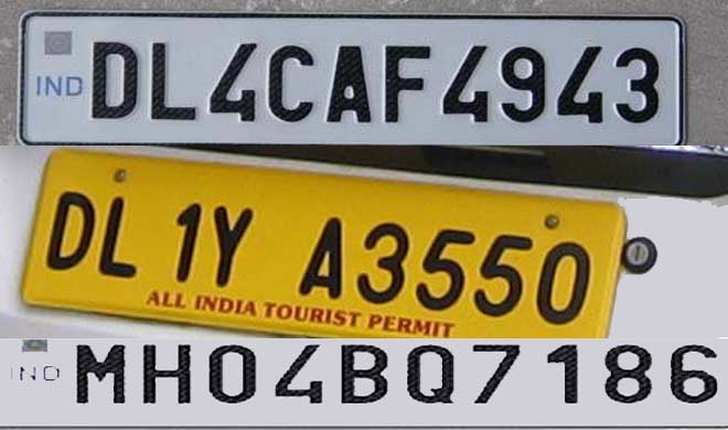 number plate